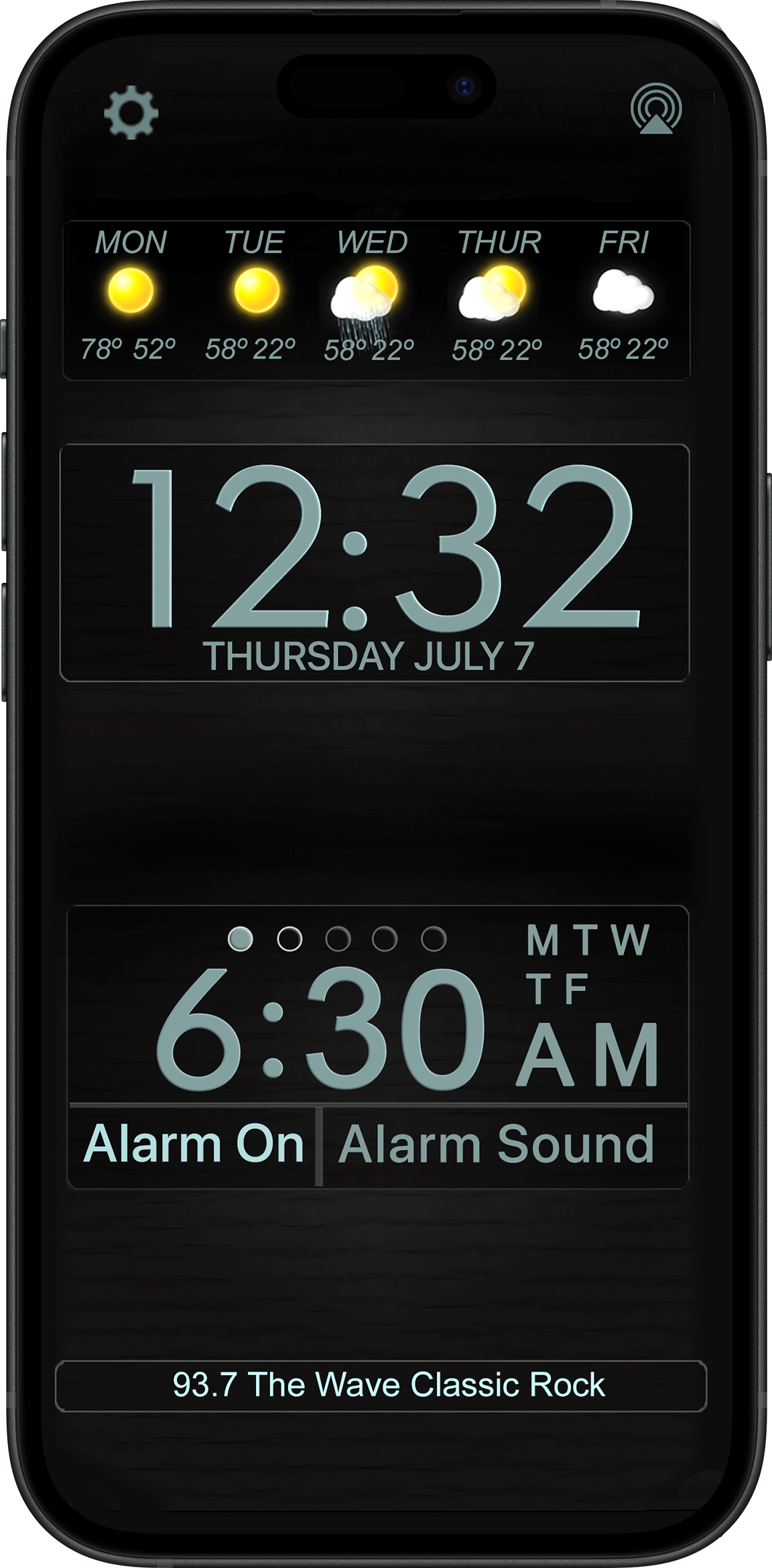 Best Clock Radio alarm settings on iPhone